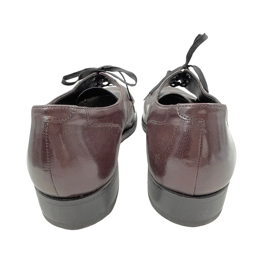 Florsheim Burgundy Leather Apron Toe Dress‎ Shoes Size 8.5 Vintage Classic